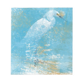 Bloc De Notas Pintura de Snowy Egret | Notepad
