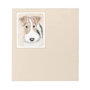 Bloc De Notas Pintura del fox terrier del alambre - arte