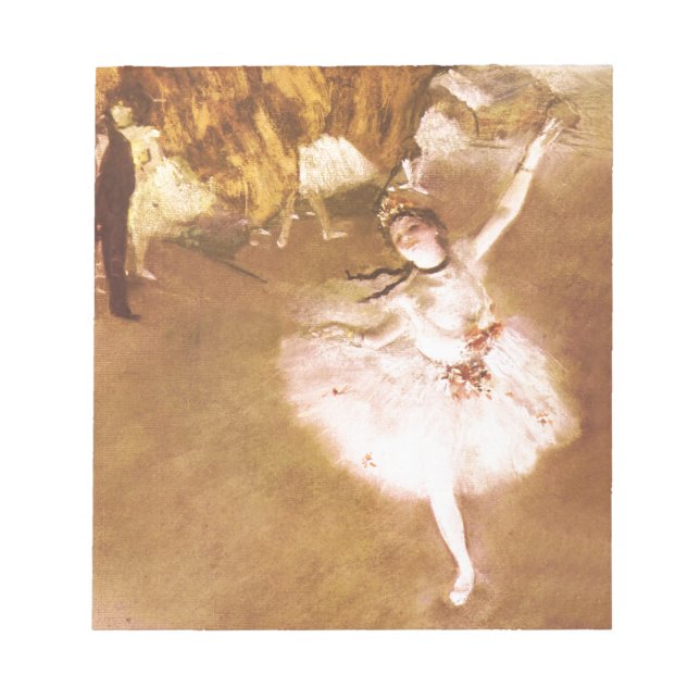 Bloc De Notas Pintura estelar de bailarina de ballet Degas (Frente)