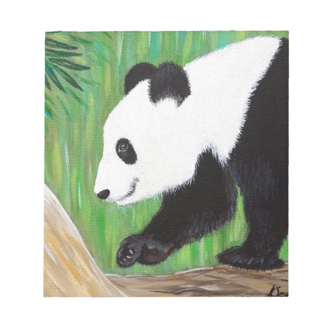 Bloc De Notas Pintura feliz de Panda (Frente)