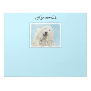 Bloc De Notas Pintura Komondor - Arte Perro Original Cuto