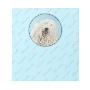 Bloc De Notas Pintura Komondor - Arte Perro Original Cuto