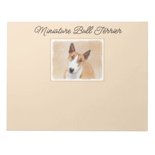 Bloc De Notas Pintura Miniatura de Bull Terrier - Cute Original
