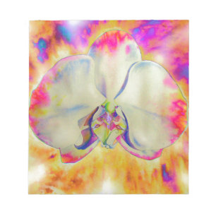 Bloc De Notas Pintura orquídea abstracta románica