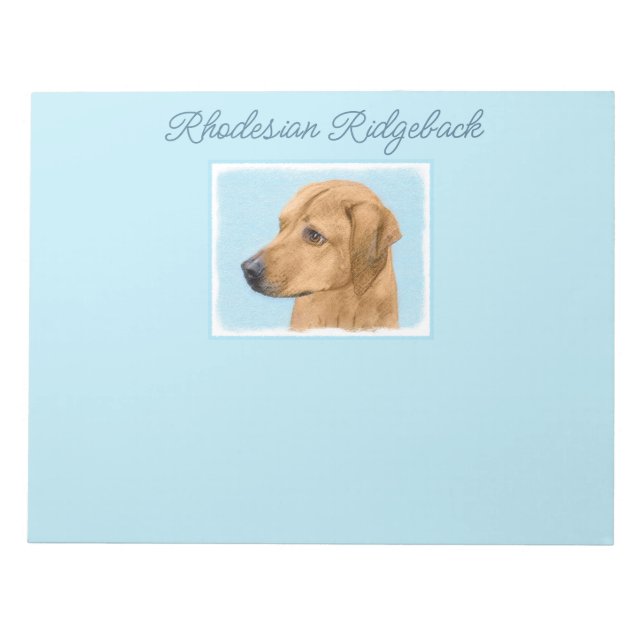Bloc De Notas Pintura Ridgeback Rhodesiana - Original Dog Art No (Frente)