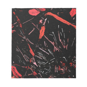 Bloc De Notas Pintura roja salpicar manchas abstractas diseño de