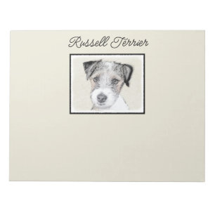 Bloc De Notas Pintura Rusell Terrier - Arte Perro Original