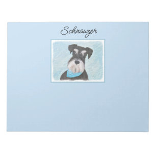 Bloc De Notas Pintura Schnauzer (en miniatura) - Perro original