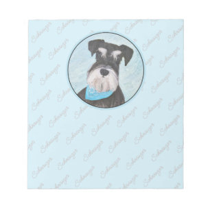 Bloc De Notas Pintura Schnauzer (en miniatura) - Perro original