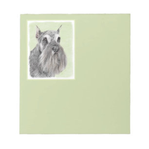 Bloc De Notas Pintura Schnauzer (gigante, estándar) - Arte de pe