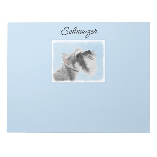 Bloc De Notas Pintura Schnauzer (gigante, estándar) - No de arte (Frente)