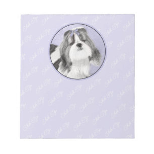 Bloc De Notas Pintura Shih Tzu - Arte Perro Original.