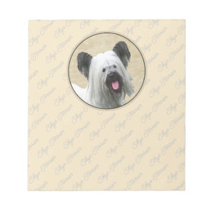 Bloc De Notas Pintura Skye Terrier - Arte Perro Original.