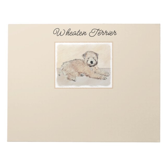 Bloc De Notas Pintura Terrier de Ruedas Recubiertas Blancas Arte (Frente)