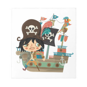 Bloc De Notas Pirata y barco pirata