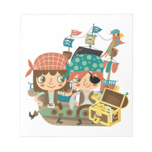 Bloc De Notas Piratas con el tesoro