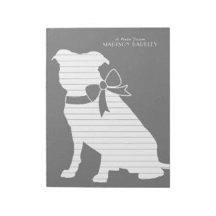 Bloc De Notas Pit Bull Dog Puppy Pitbull Notepad
