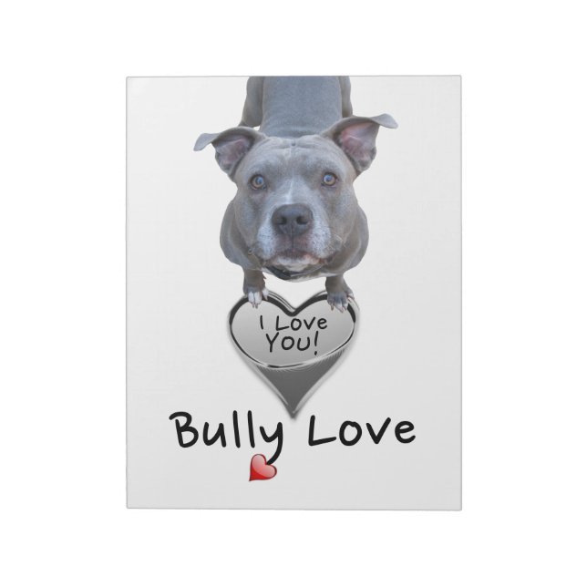 Bloc De Notas Pitbull Bully Love Notepad (Lado Izquierdo)
