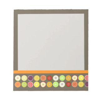 Bloc De Notas PixDezines zumo de fruta retro/color de fondo del 