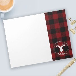Bloc De Notas Plaid de Búfalo Rojo y Negro Nombre de Familia de