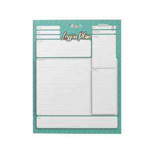 Bloc De Notas PLAN DE LECCIÓN DE HOMESCHOOL 2 Billete VERDE