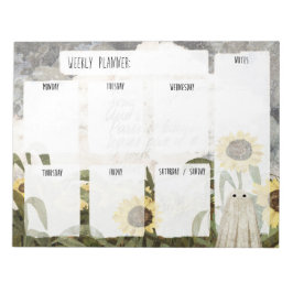 Bloc De Notas Planeador fantasma de girasol