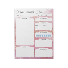 Bloc De Notas Planes Personalizados Para Pink Daily Planner