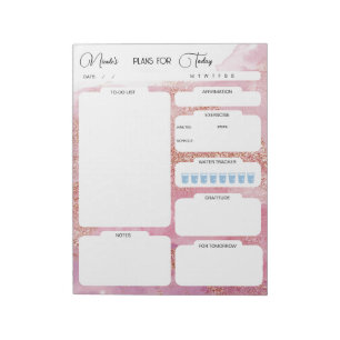 Bloc De Notas Planes Personalizados Para Pink Daily Planner