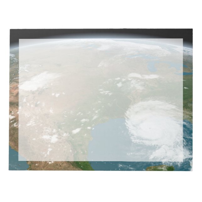 Bloc De Notas Planeta Panorámico Tierra Y Estados Unidos. (Frente)