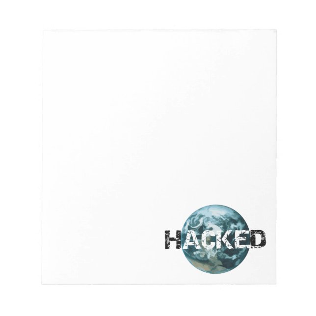 Bloc De Notas Planeta Tierra hackeada (Frente)