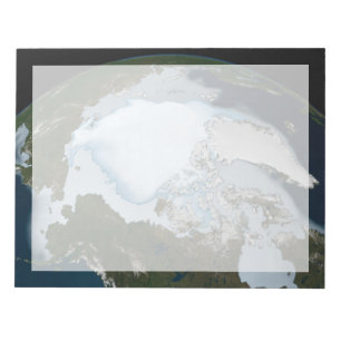 Bloc De Notas Planeta Tierra Que Muestra La Cobertura Del Hielo 