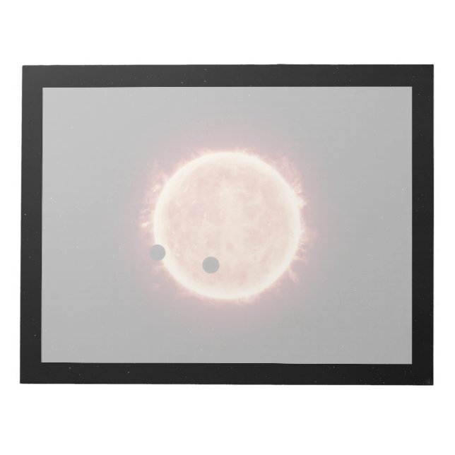 Bloc De Notas Planetas Transitando Estrella De Enano Rojo En Tra (Frente)