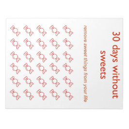 Bloc De Notas planificador 30 días sin azúcar