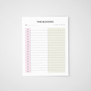 Bloc De Notas Planificador de bloqueo de tiempo