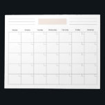 Bloc De Notas Planificador de calendario mensual en blanco<br><div class="desc">Un planificador de calendario en blanco y sin fecha para que escriba su calendario de fitness,  eventos,  tareas,  comidas y más!</div>