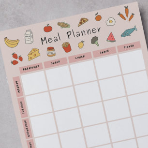 Bloc De Notas Planificador de comidas