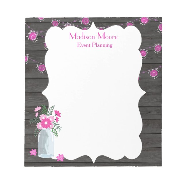 Bloc De Notas Planificador de eventos de cadenas ligeras de Moda (Frente)