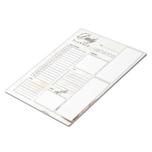 Bloc De Notas Planificador de flores rosadas y libélula