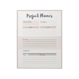 Bloc De Notas Planificador de proyectos personalizado
