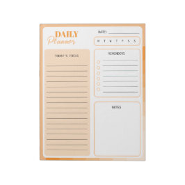 Bloc De Notas Planificador diario arcoíris Retro Sunburst