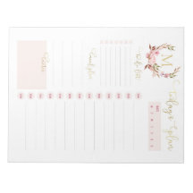 Planificador Diario Blush & Gold Monograma Lista d