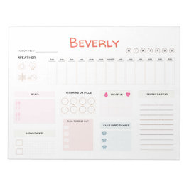 Bloc De Notas Planificador diario de atención personalizada