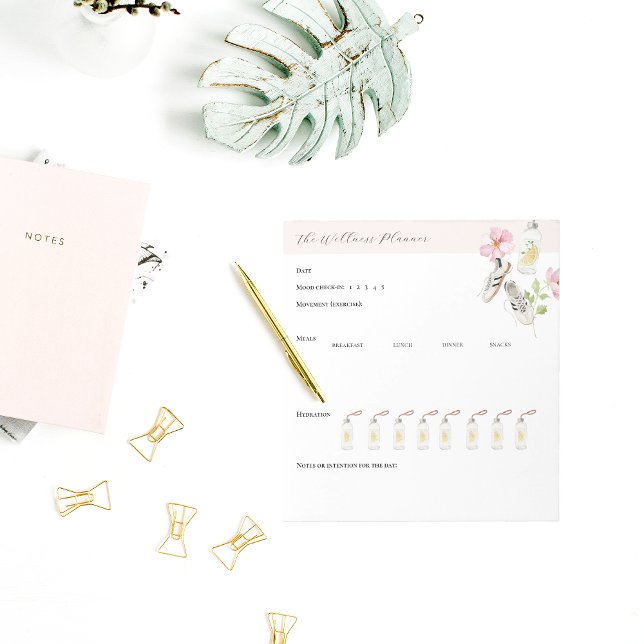 Bloc De Notas Planificador diario de bienestar con registro de a (Subido por el creador)