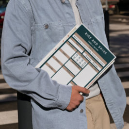 Bloc De Notas Planificador diario de Hombres Azules Oscuros | Ju