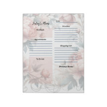 Planificador Diario Diseño Floral Peonía Polvorien