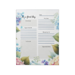 Bloc De Notas Planificador Diario Elegante Borde Floral