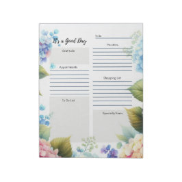 Bloc De Notas Planificador Diario Elegante Borde Floral