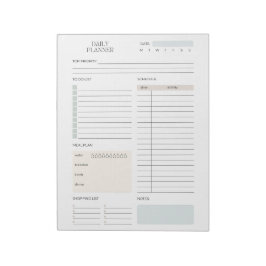 Bloc De Notas Planificador diario minimalista