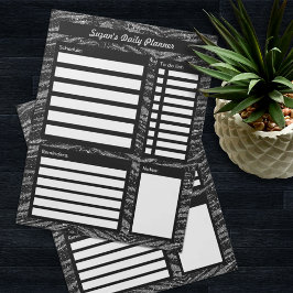 Bloc De Notas Planificador diario personalizado del patrón de Pu