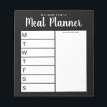 Bloc De Notas Planificador familiar semanal de comidas<br><div class="desc">Planificador de comidas semanales para familias personalizadas. Cree un personalizado semanal para la cena en la cocina de su familia. Espacio para escribir planes de comidas para cada día de la semana. También agrega alimentos y más al organizador de la lista de compras. Presenta un diseño minimalista moderno en blanco...</div>
